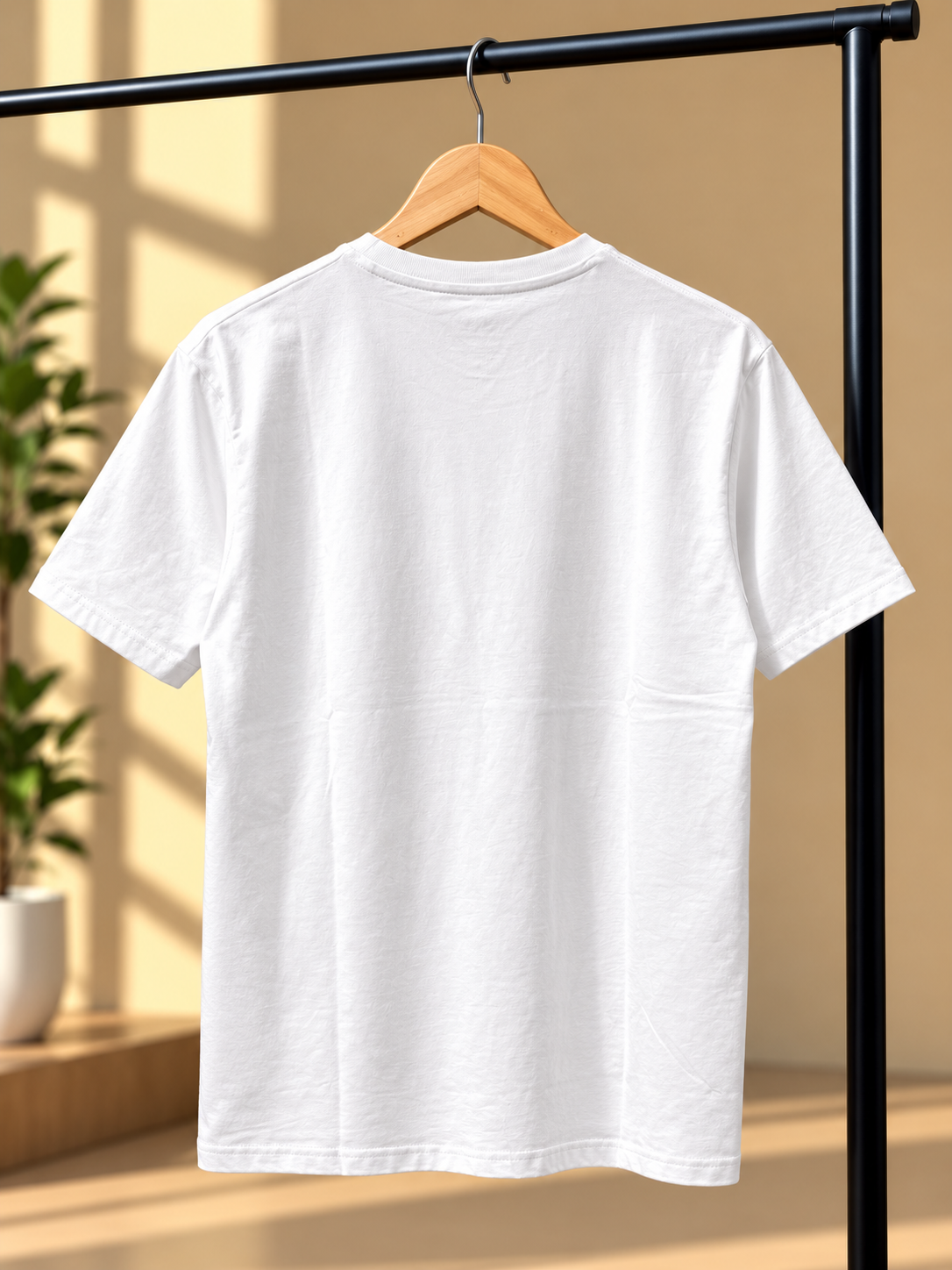 White Crew Neck Graphic Print T-Shirt