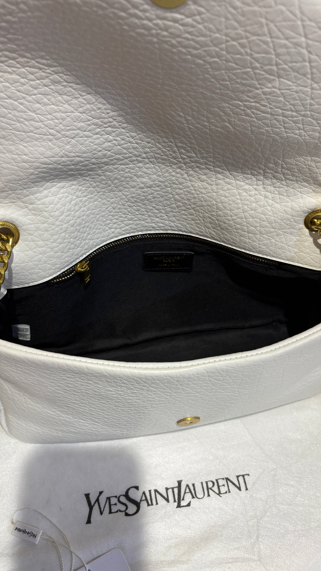 Classic White Quilted Shoulder Bag