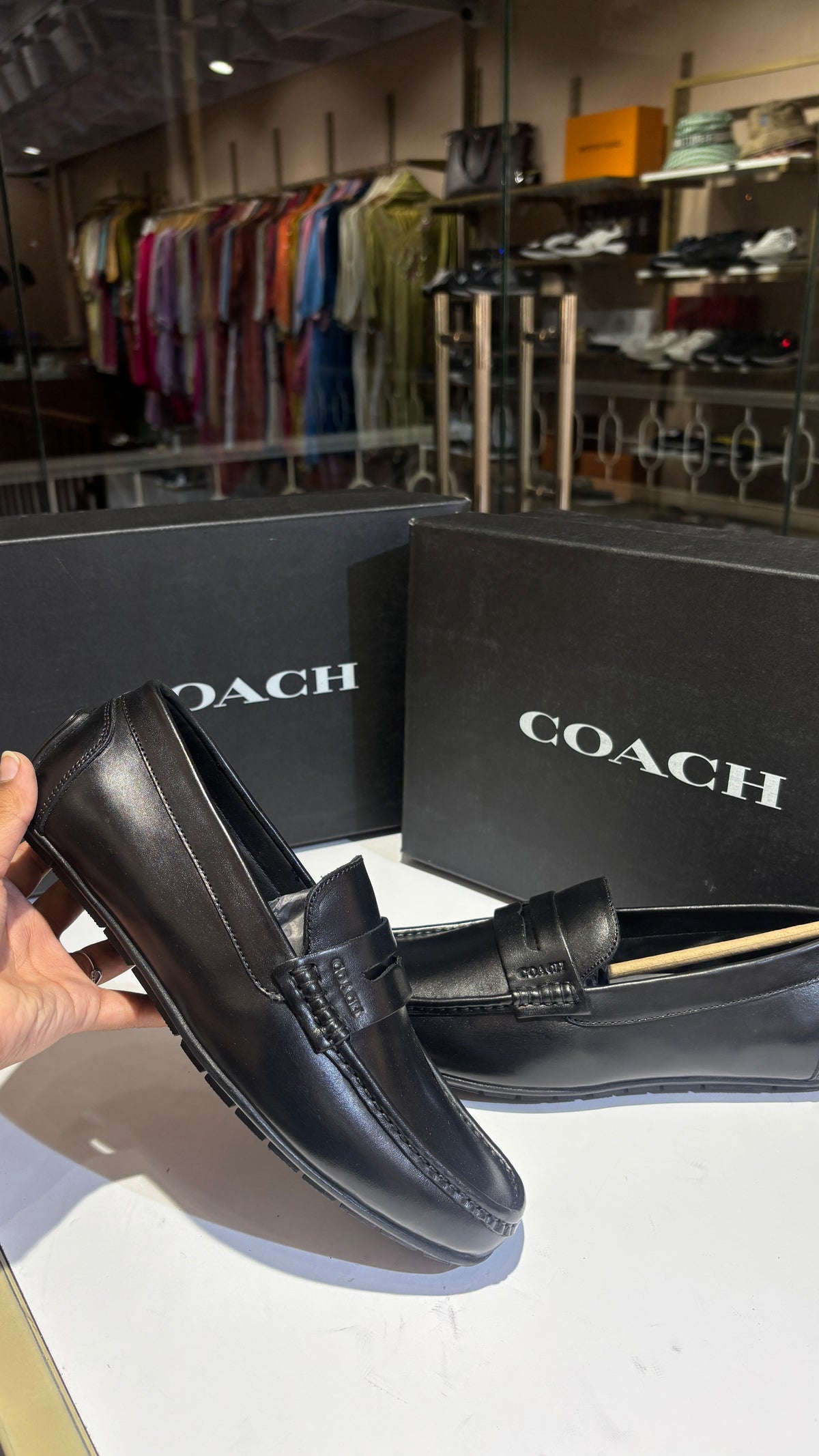 Plain Black Cora Leather Loafers