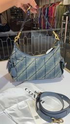 Quilted Denim Chain Shoulder Bag