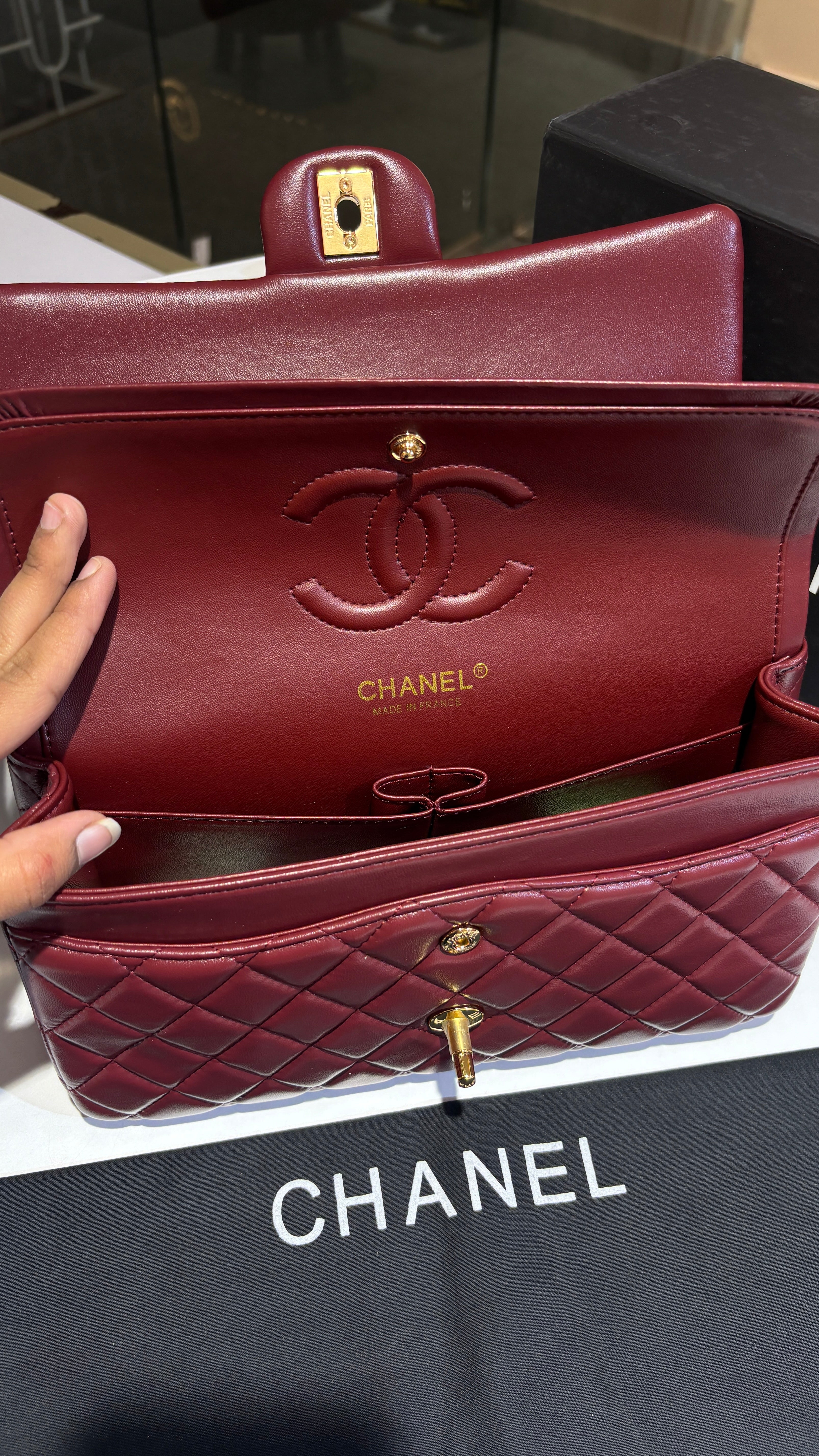 Quilted Maroon sling bag