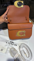 Structured Tan Chain Shoulder Bag