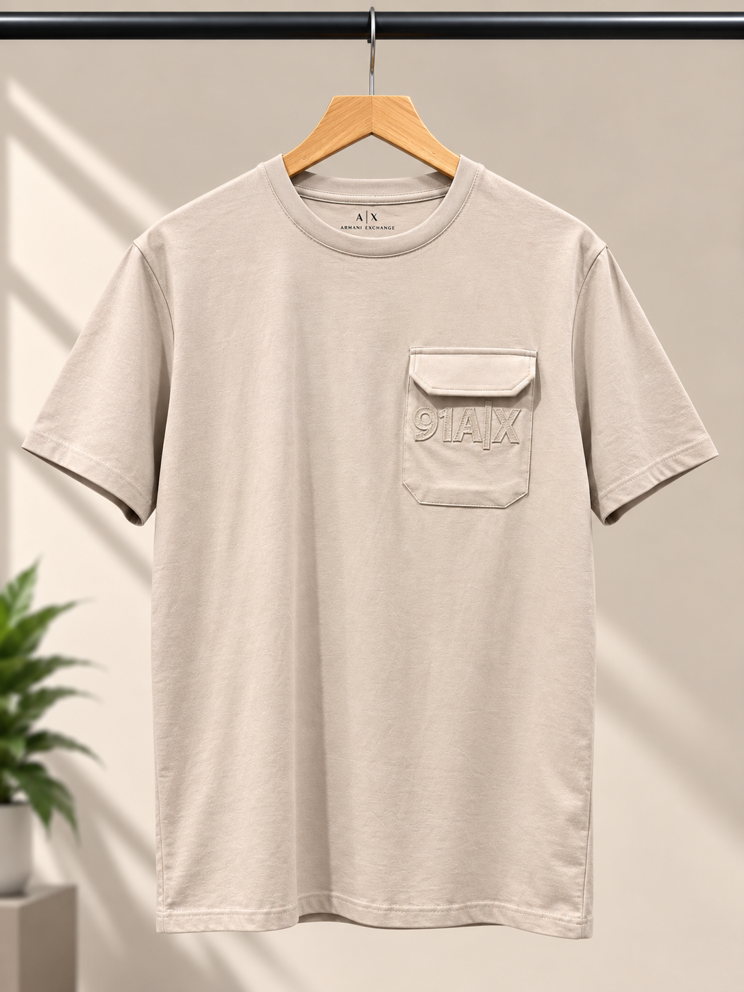 Utility Pocket Detail Crew Neck T-Shirt