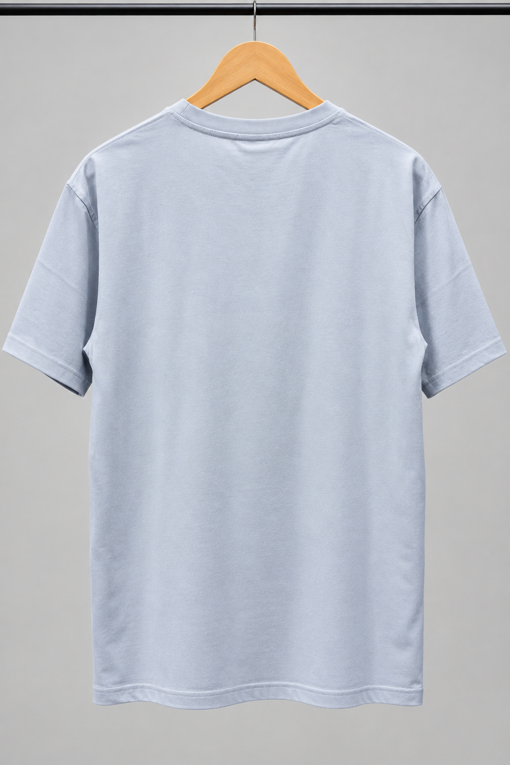 Light Blue Graphic Print Crew Neck T-Shirt
