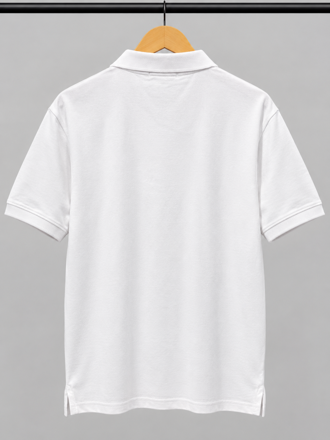 White Polo Player Graphic Print Polo T-Shirt