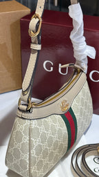 Signature monogram Canvas Shoulder Bag
