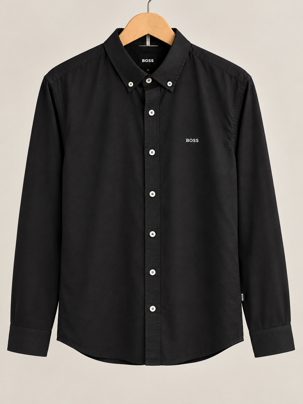 Classic Black Full-Sleeve Button-Down Shirt