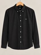 Classic Black Full-Sleeve Button-Down Shirt