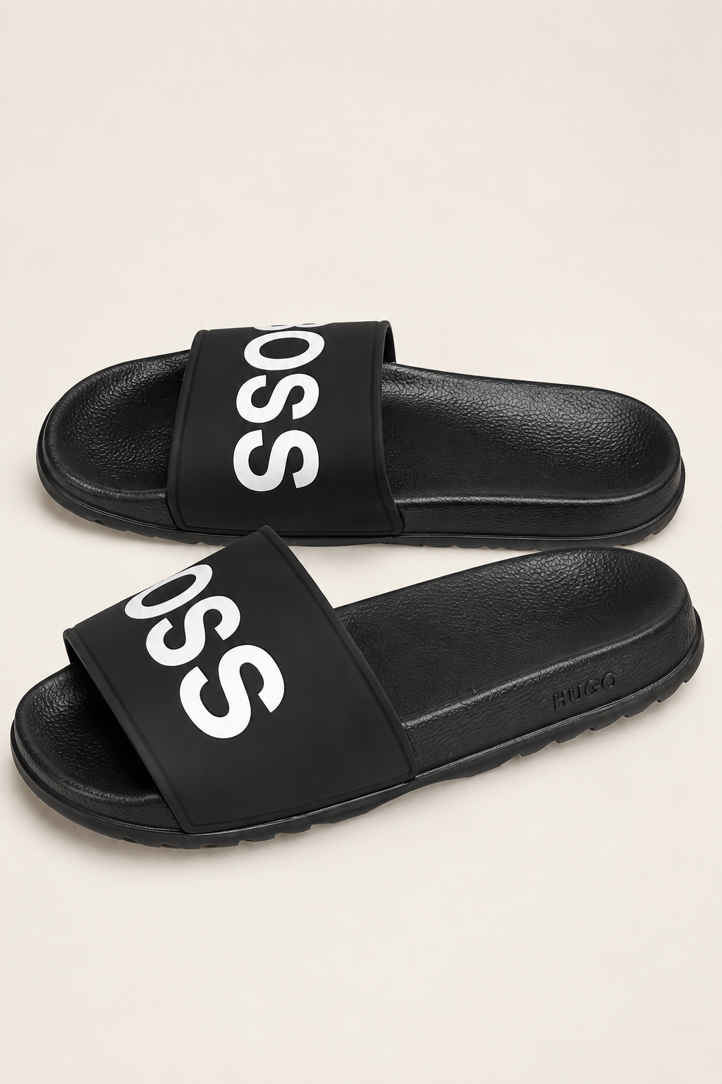 Classic Black Statement Strap Slides