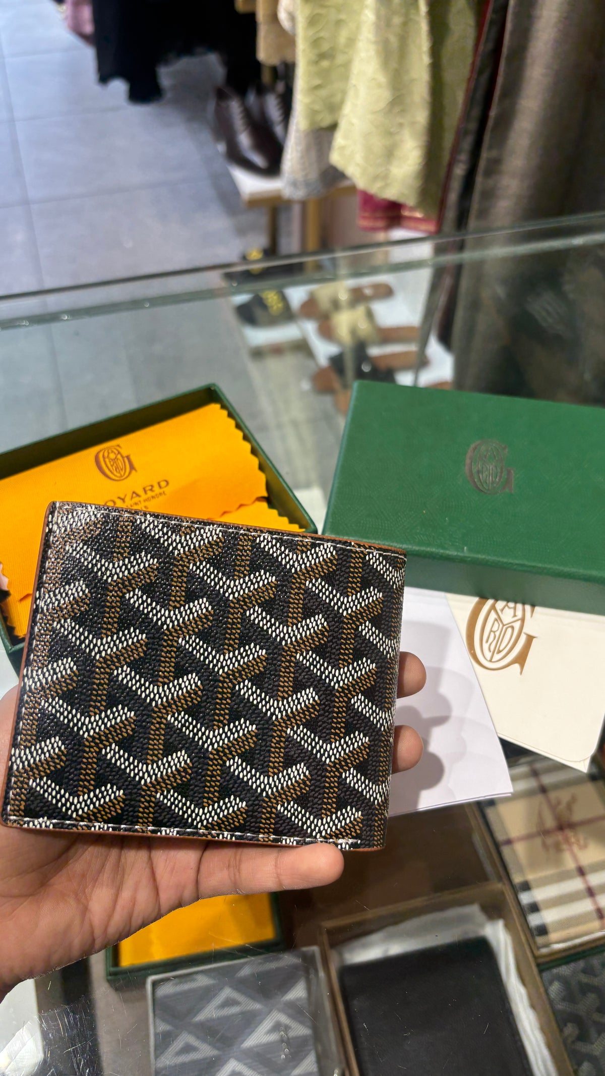 Signature monogram brown men’s wallet