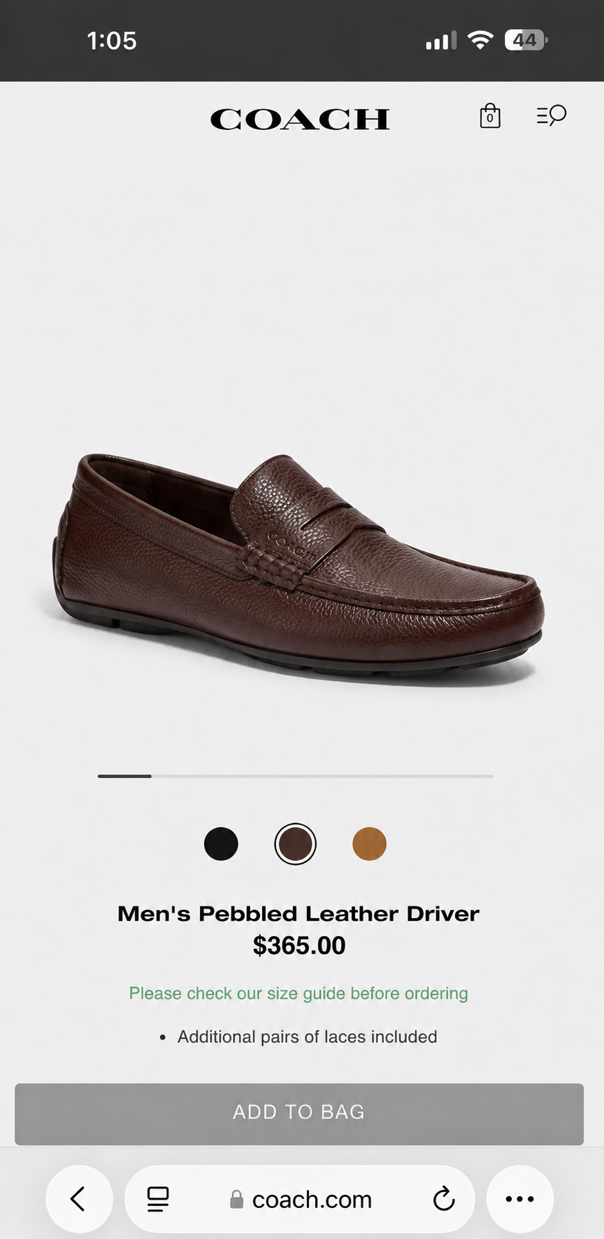Classic Pebble Grain Leather Loafers – Dark brown