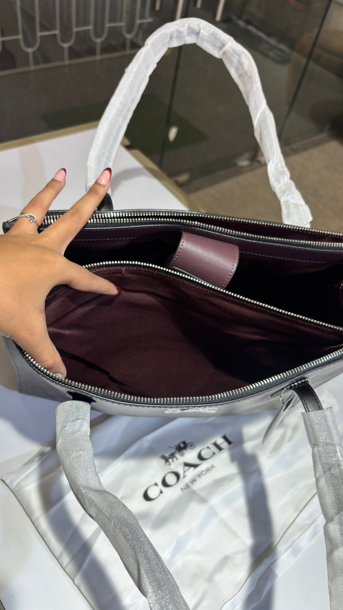 Structured Monogram Tote Bag