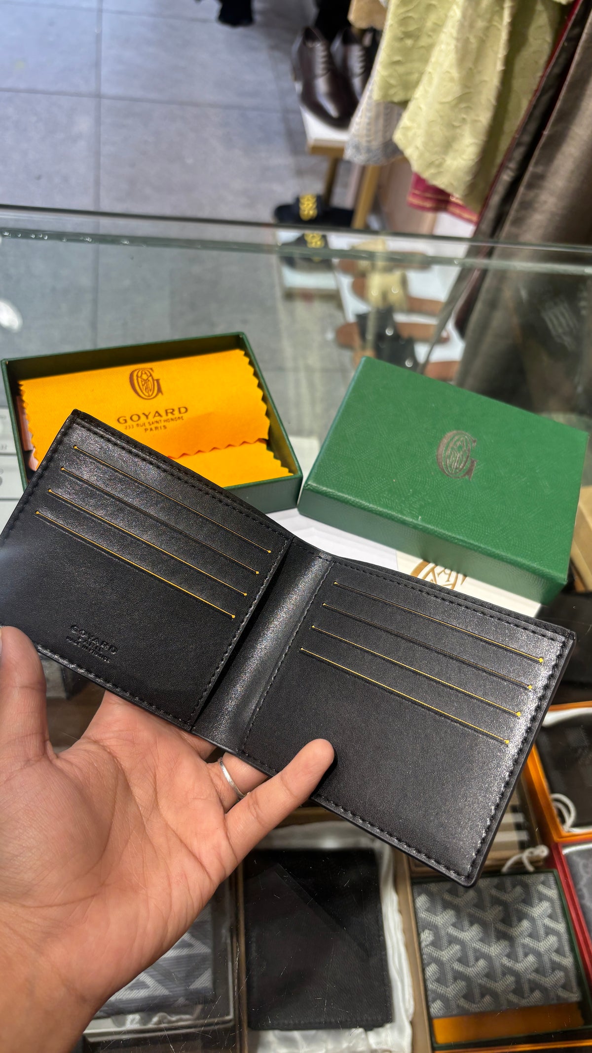 Signature monogram black men’s wallet