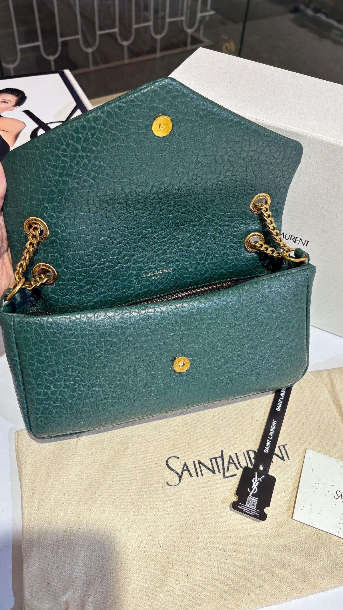 Emerald Textured Quilted Shoulder Sling Bag