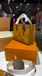 Classic Monogram Mini Tote Bag with Detachable Strap & Coin Pouch