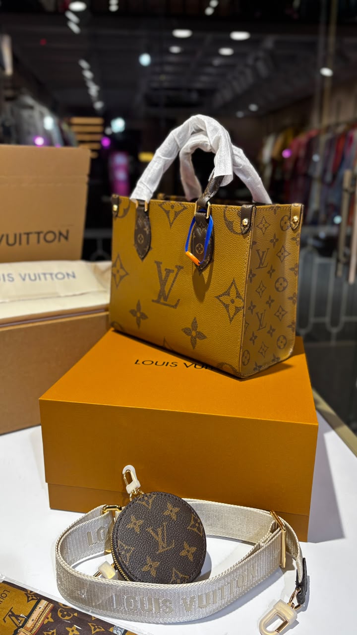 Classic Monogram Mini Tote Bag with Detachable Strap & Coin Pouch