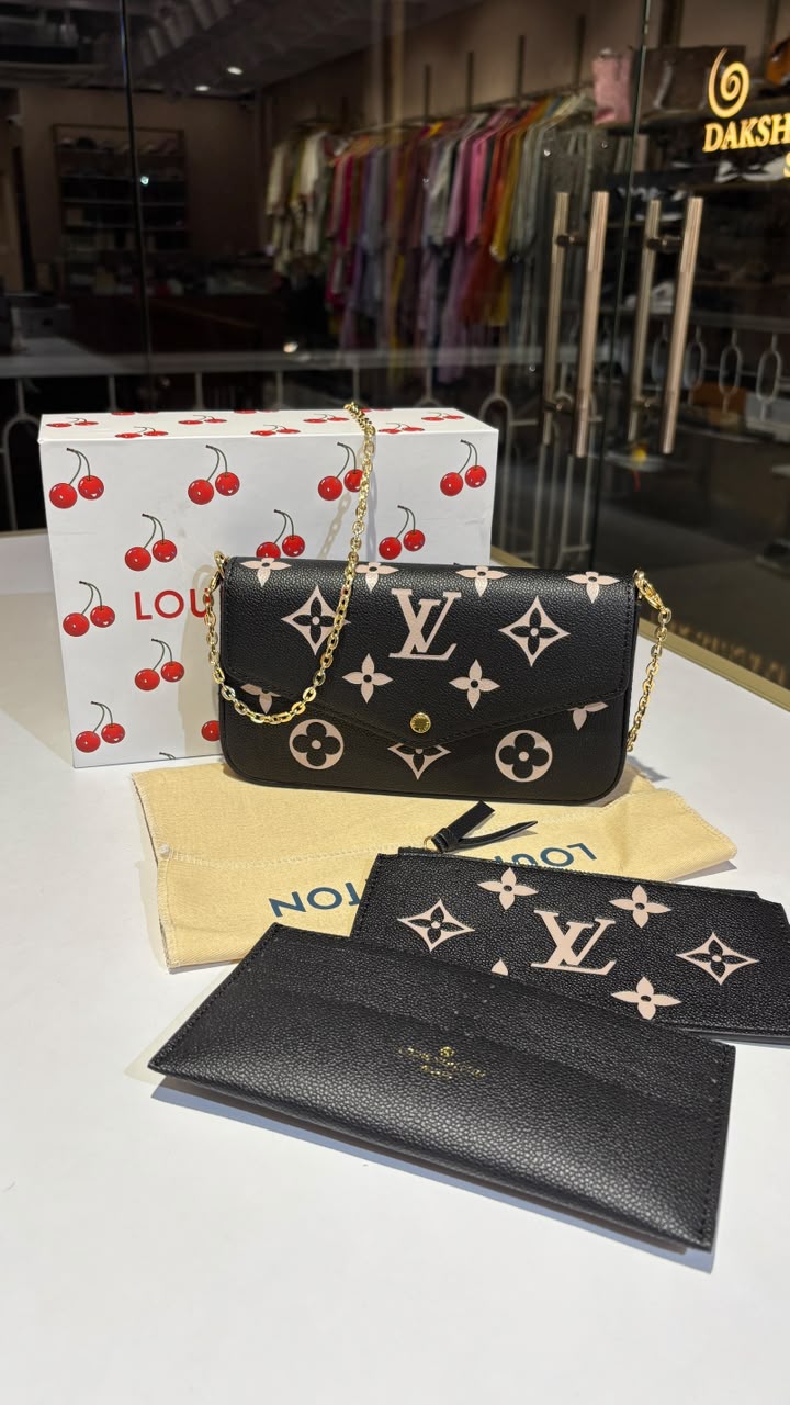 Luxury Monogram 3-in-1 Envelope Crossbody & Wallet set