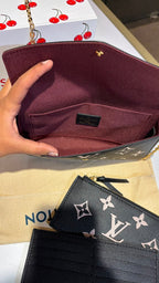 Luxury Monogram 3-in-1 Envelope Crossbody & Wallet set