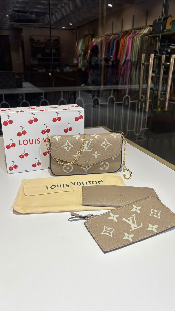 Luxury Monogram 3-in-1 Envelope Crossbody & Wallet set