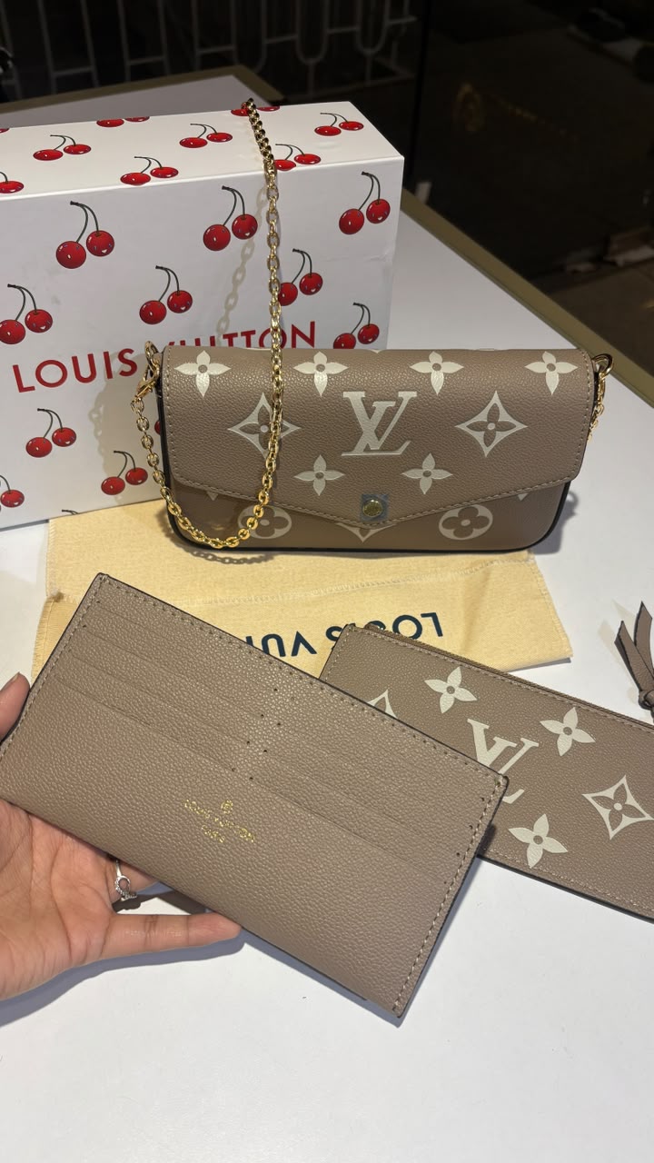 Luxury Monogram 3-in-1 Envelope Crossbody & Wallet set
