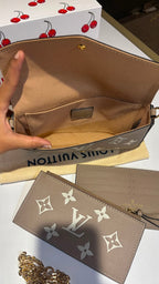 Luxury Monogram 3-in-1 Envelope Crossbody & Wallet set