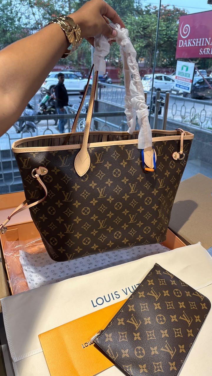 Everyday Monogram Shopper Tote with Removable Pouch