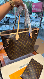 Everyday Monogram Shopper Tote with Removable Pouch