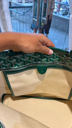 Monogram Structured Shoulder Tote Canvas Carryall