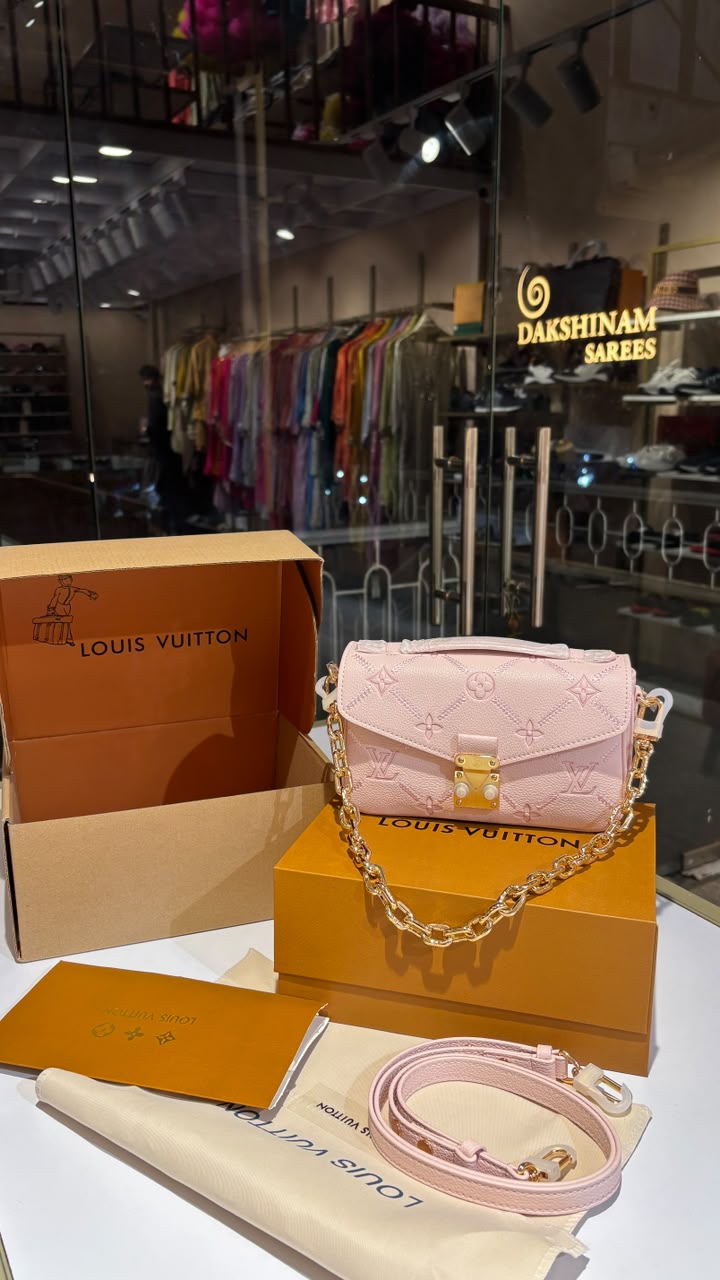Soft Rose Monogram Chain Shoulder Bag & Detachable Strap