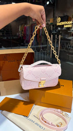Soft Rose Monogram Chain Shoulder Bag & Detachable Strap