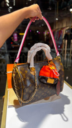 Classic Monogram speedy Tote Bag with Detachable Strap & Coin Pouch