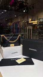 Structured Quilted Statement Chain Bag