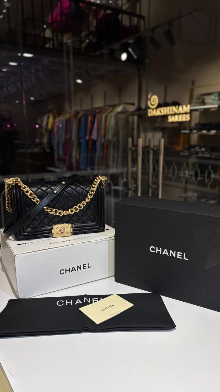 Structured Quilted Statement Chain Bag