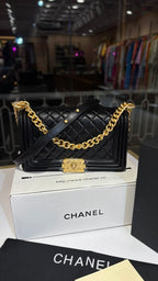 Structured Quilted Statement Chain Bag