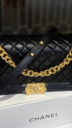 Structured Quilted Statement Chain Bag