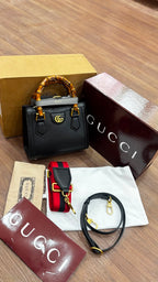 Structured Bamboo Handle Mini Tote