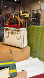 Structured Bamboo Handle Mini Tote