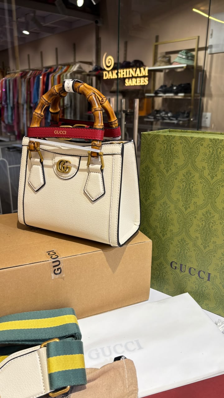 Structured Bamboo Handle Mini Tote