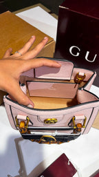 Structured Bamboo Handle Mini Tote