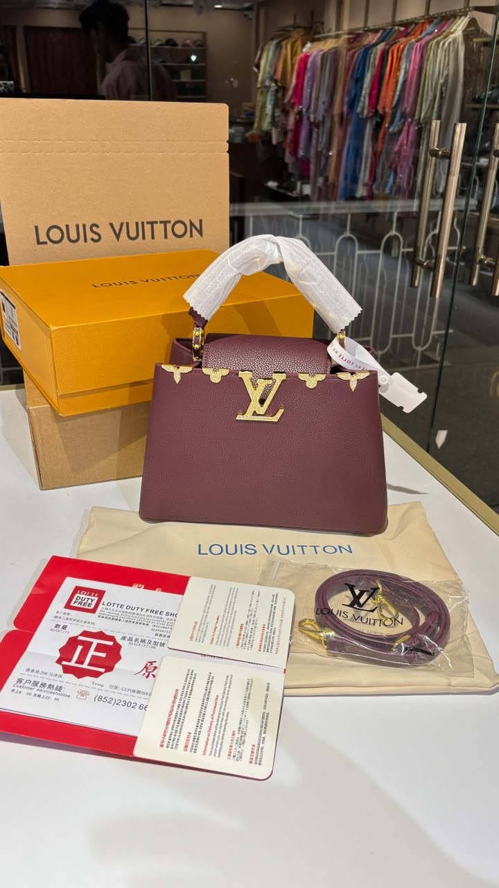 Burgundy Top-Handle Bag with detachable sling
