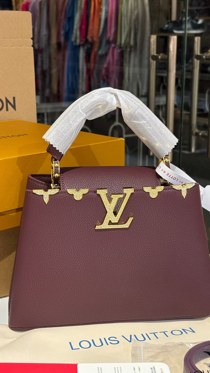 Burgundy Top-Handle Bag with detachable sling