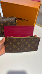 Luxury Monogram 3-in-1 Envelope with  Crossbody strap and chain