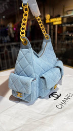 Denim shoulder bag