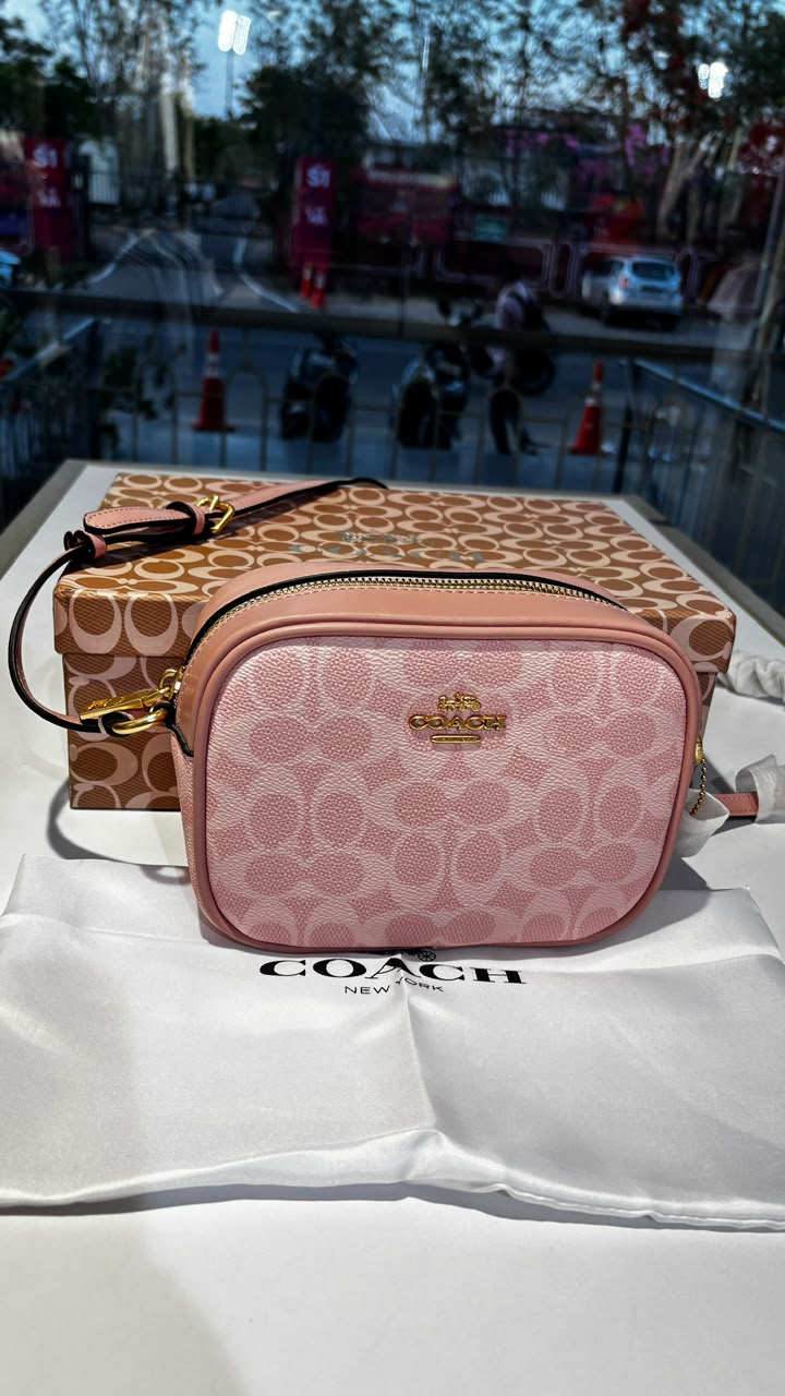 Blush Monogram Crossbody Bag