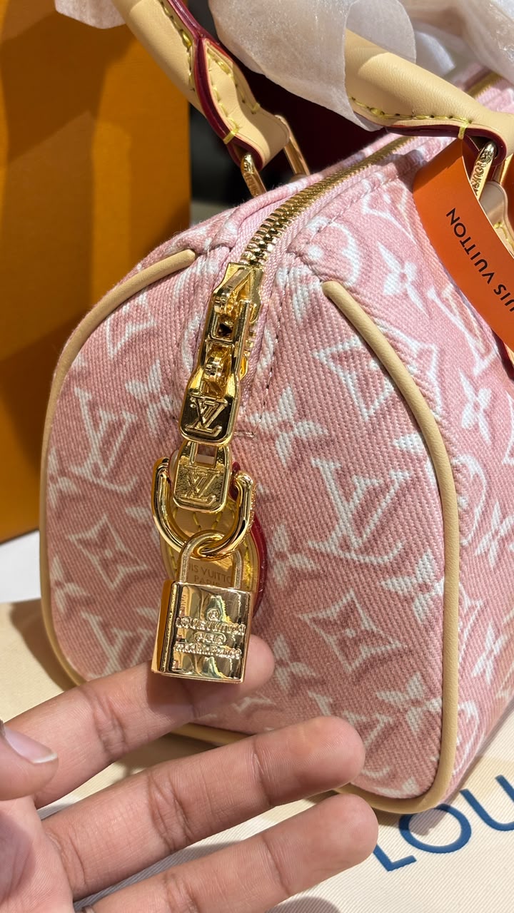 Monogram Top-Handle Pink Canvas Mini Duffle Bag