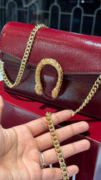 Deep Wine Glossy sling bag