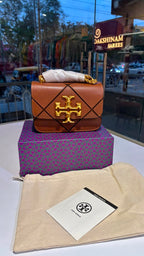 Quilted Geometric Top-Handle Bag