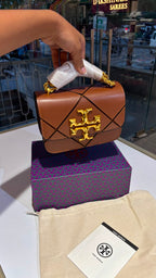 Quilted Geometric Top-Handle Bag
