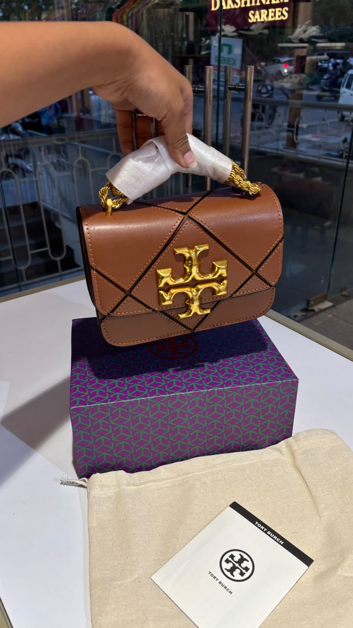 Quilted Geometric Top-Handle Bag