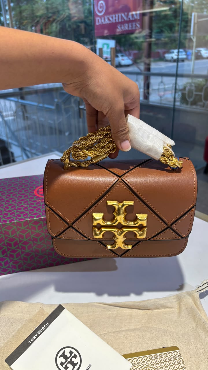 Quilted Geometric Top-Handle Bag